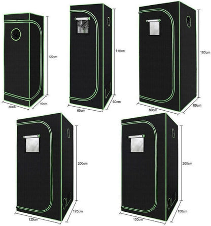 JUNG Growbox 60x60x140 cm Premium Mylar Zelt, wasserdicht, reflektierende Mylar-Innenseite, tragbar, für Indoor Anbau, Cannabis, Hydroponisches System, leicht montierbar