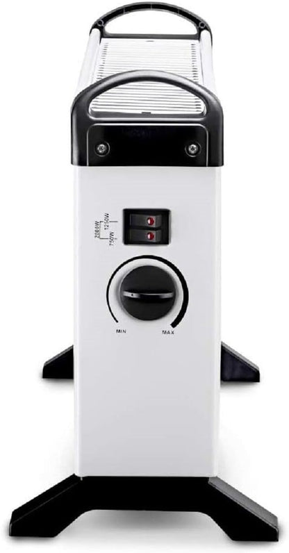 JUNG HOTSE Elektrische Konvektorheizung 2000W mit Thermostat, Mobil, Energiesparend, Weiß, Für Räume bis 30 m², 3 Heizstufen, Überhitzungsschutz, Leiser Betrieb, Kompaktes Design