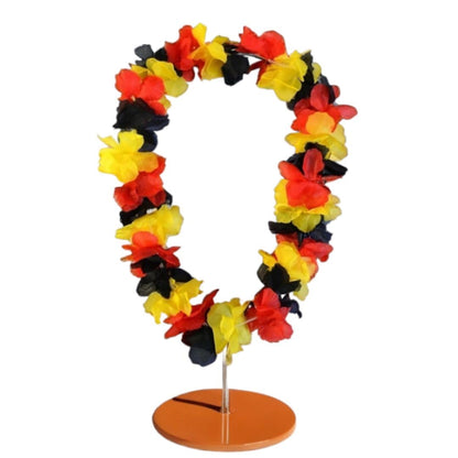 JUNG Hawaikette 2er Set Deutschland Fanartikel EM 2024, Hawaikette Schwarz Rot Gold Flagge für Europameisterschaft, Fanpaket für Damen und Herren, Fußball Fanartikel EM 2024