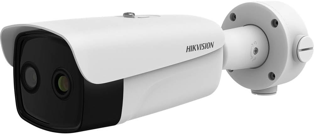Hikvision DS-2TD2636B-13/P LAN IP Bi-Spektrum Wärmebildkamera mit Temperaturüberwachung und Fiebererkennung, 384 x 288 Pixel, 13 mm Brennweite, für Innenbereich, Hik-Connect, iVMS-4200, bis 256 GB Speicher