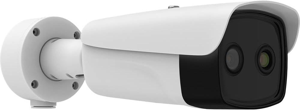 Hikvision DS-2TD2636B-13/P LAN IP Bi-Spektrum Wärmebildkamera mit Temperaturüberwachung und Fiebererkennung, 384 x 288 Pixel, 13 mm Brennweite, für Innenbereich, Hik-Connect, iVMS-4200, bis 256 GB Speicher