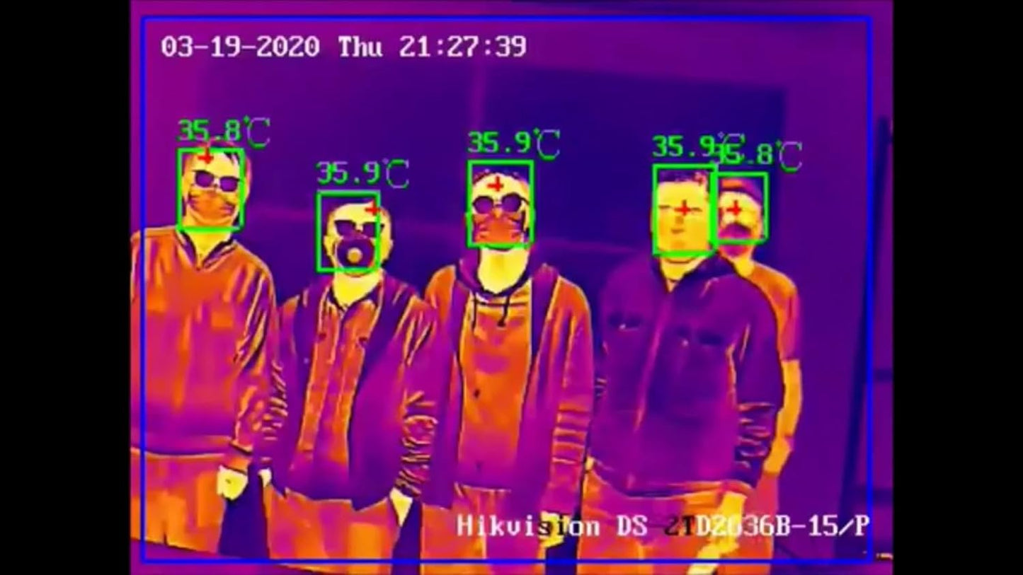 Hikvision DS-2TD2636B-13/P LAN IP Bi-Spektrum Wärmebildkamera mit Temperaturüberwachung und Fiebererkennung, 384 x 288 Pixel, 13 mm Brennweite, für Innenbereich, Hik-Connect, iVMS-4200, bis 256 GB Speicher