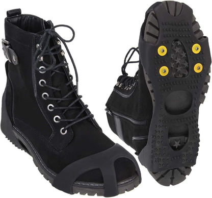 ICETREADS Antirutsch Schuhspikes Überschuhe mit Edelstahlspikes für Schnee, Eis und Winter – Schuhspikes für Damen & Herren Gr. 36-42 – Winter Überschuhe Eiskrallen für sicheren Halt