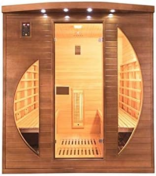 Le meilleur prixInfrarotsauna Spectra 4-Sitzer | Hochleistungs 4-Personen Infrarotkabine mit Dual Healthy Quartz- und Magnesiumstrahlern | Full Spectrum Heimsauna aus Kanadischem Fichtenholz | Farbtherapie & Digitalsteuerung