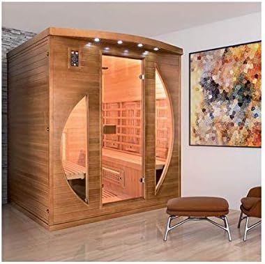 Le meilleur prixInfrarotsauna Spectra 4-Sitzer | Hochleistungs 4-Personen Infrarotkabine mit Dual Healthy Quartz- und Magnesiumstrahlern | Full Spectrum Heimsauna aus Kanadischem Fichtenholz | Farbtherapie & Digitalsteuerung