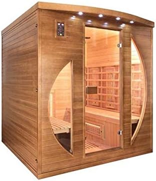 Le meilleur prixInfrarotsauna Spectra 4-Sitzer | Hochleistungs 4-Personen Infrarotkabine mit Dual Healthy Quartz- und Magnesiumstrahlern | Full Spectrum Heimsauna aus Kanadischem Fichtenholz | Farbtherapie & Digitalsteuerung