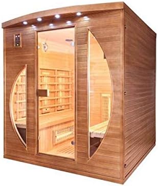 Le meilleur prixInfrarotsauna Spectra 4-Sitzer | Hochleistungs 4-Personen Infrarotkabine mit Dual Healthy Quartz- und Magnesiumstrahlern | Full Spectrum Heimsauna aus Kanadischem Fichtenholz | Farbtherapie & Digitalsteuerung