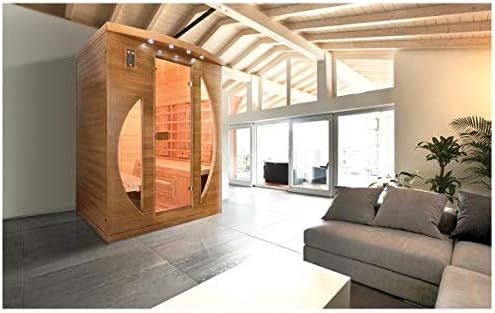 Le meilleur prixInfrarotsauna Spectra 4-Sitzer | Hochleistungs 4-Personen Infrarotkabine mit Dual Healthy Quartz- und Magnesiumstrahlern | Full Spectrum Heimsauna aus Kanadischem Fichtenholz | Farbtherapie & Digitalsteuerung
