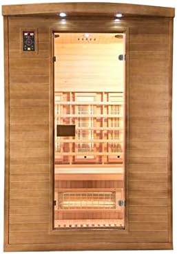 Le meilleur prix Infrarotsauna Spectra 2 Personen | Dual Healthy Quarz- und Magnesiumstrahler | Full Spectrum Infrarotkabine mit Farbtherapie, LED & Digitalsteuerung | Fichtenholz Heimsauna Premium