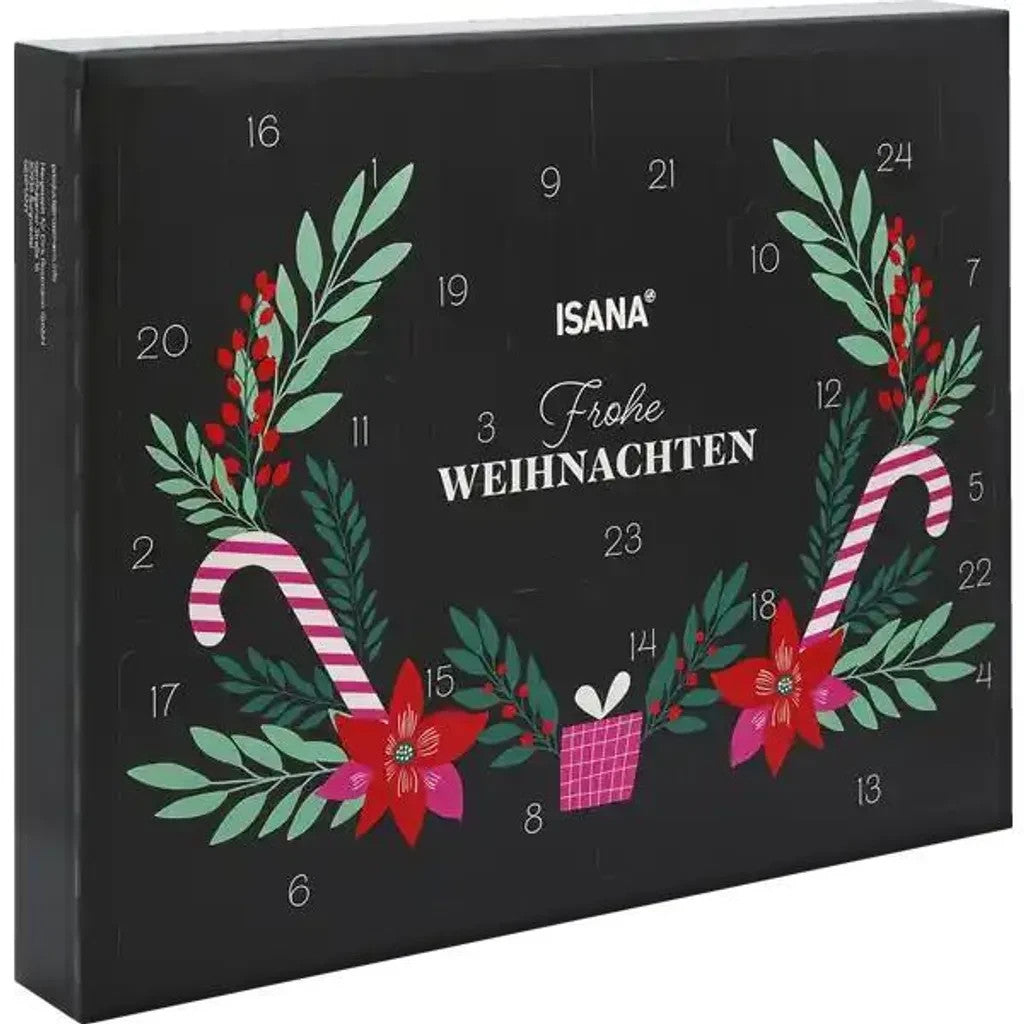 ISANA Beauty Adventskalender 2025 mit 24 exklusiven Pflege-Highlights für Haut, Bodylotion, Shampoo, Masken, Peelings, Frauen und Damen ( Wert 100€ )