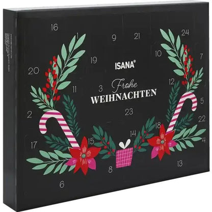 ISANA Beauty Adventskalender 2025 mit 24 exklusiven Pflege-Highlights für Haut, Bodylotion, Shampoo, Masken, Peelings, Frauen und Damen ( Wert 100€ )