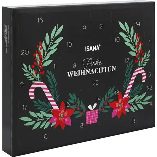ISANA Beauty Adventskalender 2025 mit 24 exklusiven Pflege-Highlights für Haut, Bodylotion, Shampoo, Masken, Peelings, Frauen und Damen ( Wert 100€ )