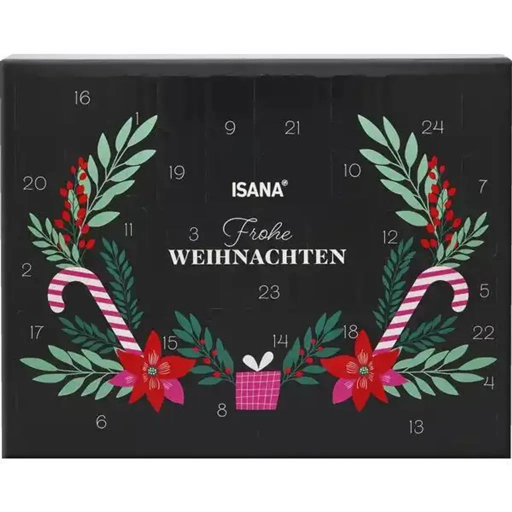 ISANA Beauty Adventskalender 2025 mit 24 exklusiven Pflege-Highlights für Haut, Bodylotion, Shampoo, Masken, Peelings, Frauen und Damen ( Wert 100€ )