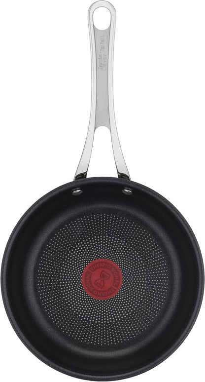 Tefal E30602  Jamie Oliver Cook's Classic Pfanne 20 cm |Edelstahl mit Titanium 3X Antihaftversiegelung, Thermo-Signal™, Induktionsgeeignet, Ofenfest bis 210°C, Ergonomischer Edelstahlgriff mit Silikoneinlage