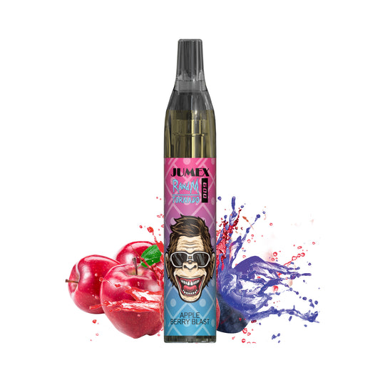 JUNG Jumex 600 Apple Berry Blast Vape Nikotin Einweg 600 Züge, Apfel und Beeren Geschmack, Nikotinhalt, Frisches Dampfen, Einweg E-Zigarette, Drahtspule Heizkern, LED Farbanzeige, Kein Nachfüllen erforderlich
