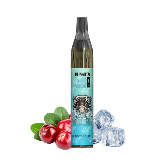 JUNG Jumex 600 Blackcurrant Ice Vape mit Nikotin, Einweg E-Zigarette, 600 Züge, Schwarze Johannisbeere, Eis, Einweg Verdampfer, fruchtig, erfrischend, LED-Beleuchtung, sofort einsatzbereit, Nikotinverdampfer