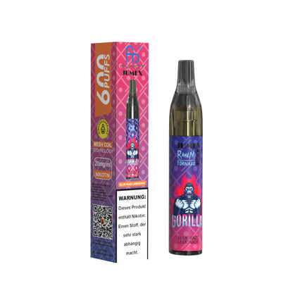 JUNG Jumex 600 Bluerazz Lemonade Vape mit Nikotin, Einweg E-Zigarette, 600 Züge, Blaue Himbeere, Limonade, Einweg Verdampfer, fruchtig, erfrischend, LED-Beleuchtung, sofort einsatzbereit, Nikotinverdampfer