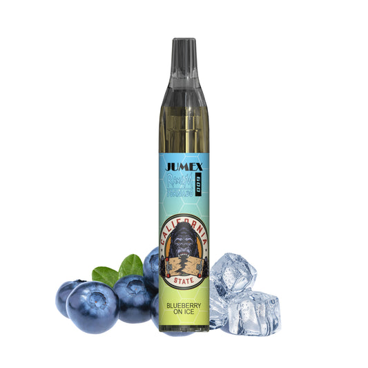 JUNG Jumex 600 Blueberry on Ice Vape Nikotinfrei Einweg 600 Züge, Blaubeeren Menthol Eis Aroma, Frisches Dampfen, LED Farbanzeige, Einweg E-Zigarette, Drahtspule Heizkern, kein Nachfüllen erforderlich