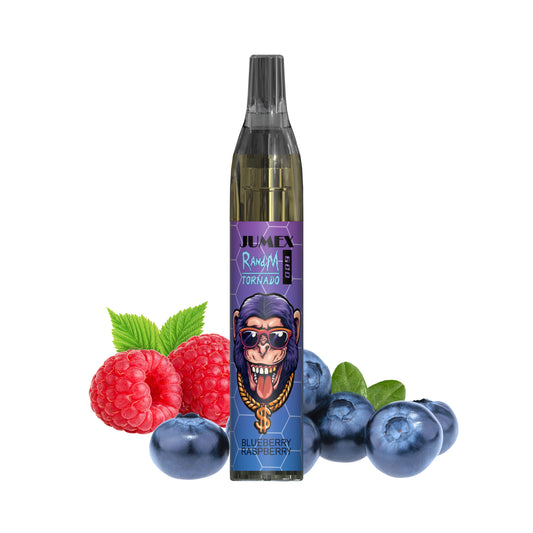 JUNG Jumex 600 Blueberry Raspberry Vape mit Nikotin – Einweg E-Zigarette mit 600 Zügen, fruchtiger Blaubeer-Himbeer-Geschmack, LED-Beleuchtung, sofort einsatzbereit, Nikotin-Verdampfer