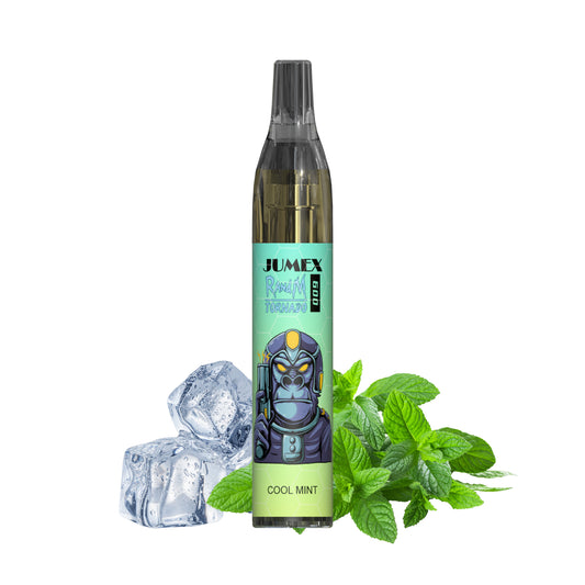 JUNG Jumex 600 Cool Mint Vape Einweg E-Zigarette mit Nikotin | Menthol & Minzaroma | 600 Züge | Nikotinsalz | LED Effekt | Verdampfer E-Dampfer mit Zugautomatik