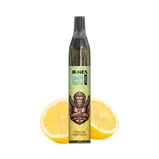 JUNG Jumex 600 Dragon Lemonade Vape mit Nikotin | Exotische Drachenfrucht-Zitronen E-Zigarette | 600 Züge | Einweg Vape | Nikotinsalz Verdampfer mit LED & Frischeeffekt