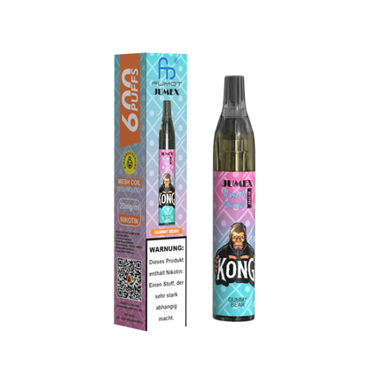 JUNG Jumex 600 Gummy Bear Vape mit Nikotin Einweg 600 Züge Süßes Gummibär Aroma Einweg-Verdampfer mit LED Farbwechsel Kindersicherung ohne Nachfüllung für Erwachsene – Nikotinhaltig, tragbar, sicher
