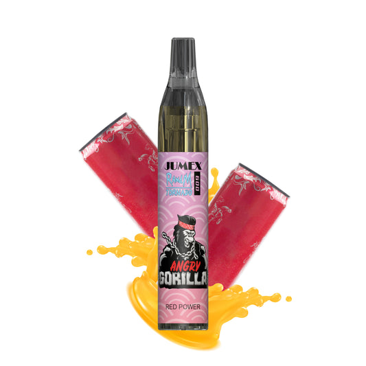 JUNG Jumex 600 Red Power Vape mit Nikotin – Einweg E-Zigarette mit 600 Zügen, Energy-Geschmack, kompakt & sofort einsatzbereit, mit Kindersicherung
