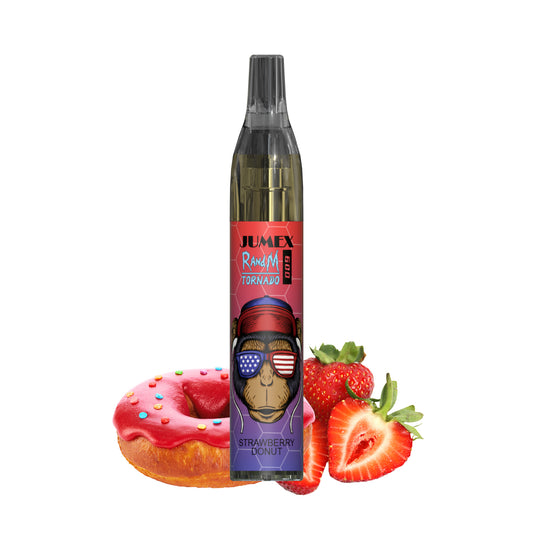 JUNG Jumex 600 Strawberry Donut Nikotin Vape Einweg E-Zigarette 600 Züge Verdampfer Erdbeere Donut Geschmack Liquid für Erwachsene Nikotininhaltig