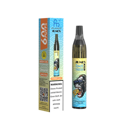 JUNG Jumex 600 Strawberry Grape Nikotin Vape Einweg 600 Züge E-Zigarette Verdampfer Erdbeer Traube Liquid