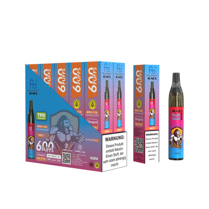 JUNG Jumex 600 VIMTO Vape – Einweg E-Zigarette mit Nikotin 20 mg – 600 Züge – Fruchtiges VIMTO-Aroma – Sofort einsatzbereit