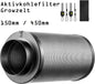JUNG Aktivkohlefilter 150mm / 450mm – Hochwertiger Aktivkohlefilter für Growzelte, Indoor Pflanzenzucht, Zuchtbox, 384 m³/h Luftstrom, 99,7% Geruchsbeseitigung, umweltfreundliche australische Aktivkohle