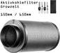 JUNG Aktivkohlefilter 150mm - 650mm für Rohrventilator, 99,9% Geruchsbeseitigung, Hochwertige australische Aktivkohle, Luftfilter für Gewächshaus, Indoor Pflanzenzelt, Hydroponik Filter