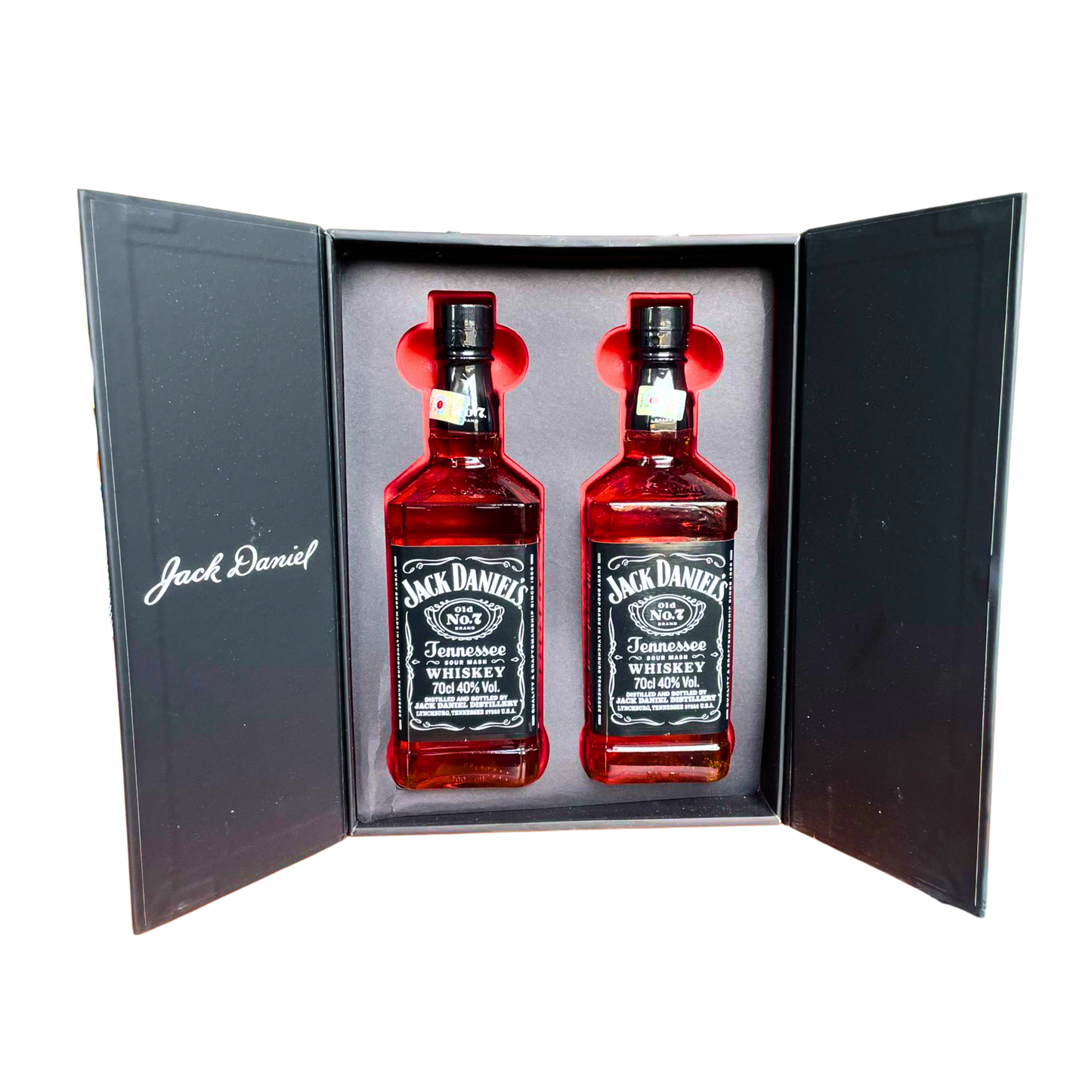 Jack Daniels Old No.7 2 x 0,7L Whiskey Geschenkbox 40% Vol Whisky - China Year Of The Dragon 2024 - Limited China Edition 2024 - Sammler Whiskey Set