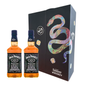 Jack Daniels Old No.7 2 x 0,5L Whiskey Geschenkbox 40% Vol Whisky - China Year Of The Snake 2022 - Limited China Edition 2022 - Sammler Whiskey Set
