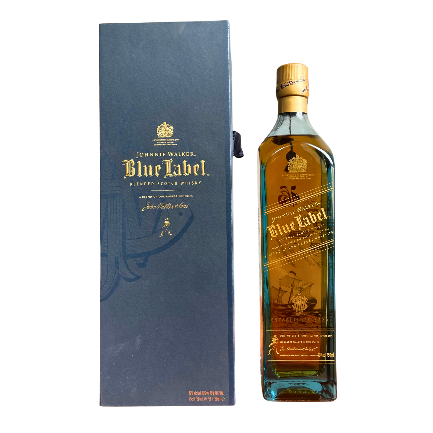 Johnnie Walker Blue Label Scotch Whiskey Geschenkbox 0,75L - 40% Vol Whisky - China Fuzhou Limited Edition - Sammlerstück aus China - Blended Whiskey