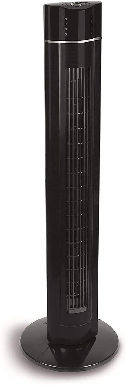 Commodoor TVE20 Turmventilator Säulenventilator Standlüfter mit Fernbedienung leise stromsparend 107 cm hoher Raumlüfter Oscillation Schlafzimmer Ventilator Kinderzimmer Büro Lüfter