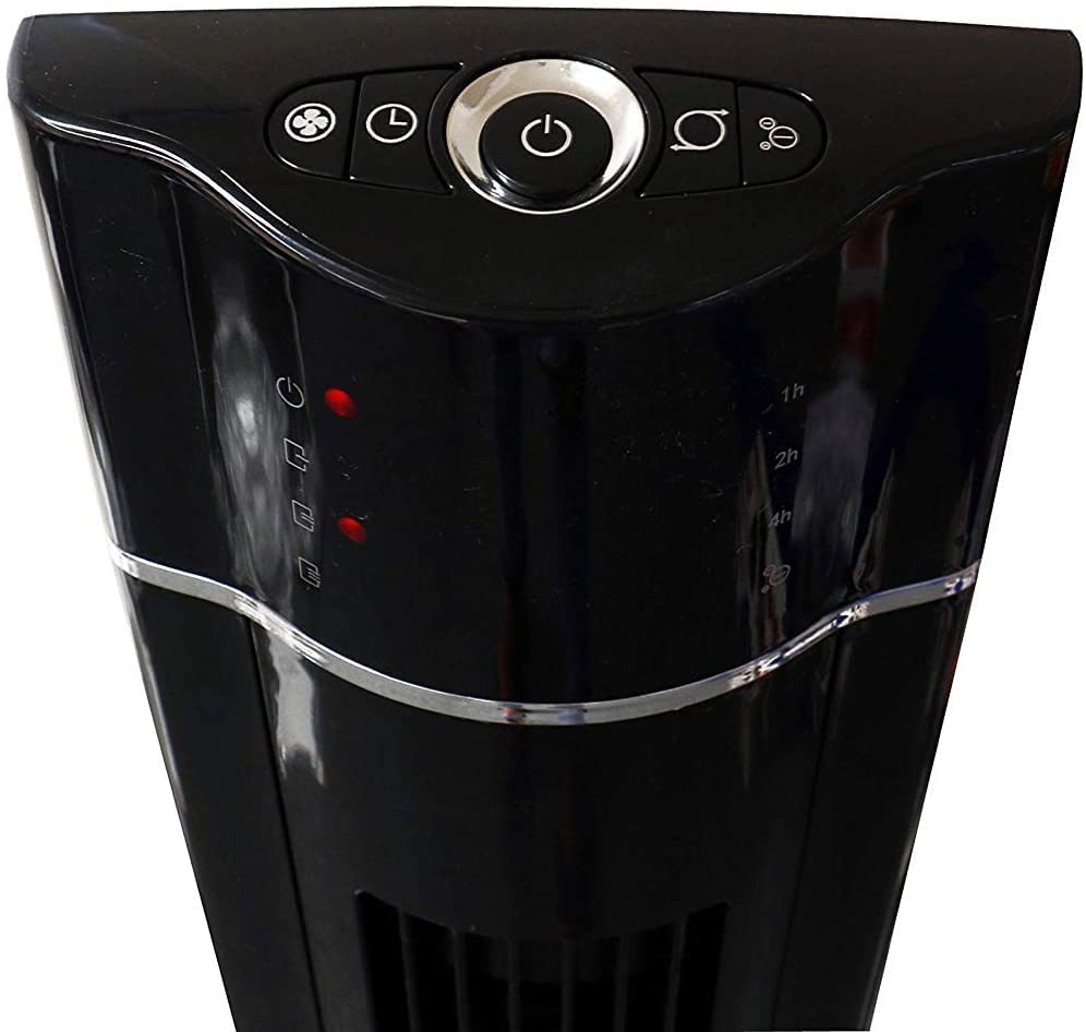 Commodoor TVE20 Turmventilator Säulenventilator Standlüfter mit Fernbedienung leise stromsparend 107 cm hoher Raumlüfter Oscillation Schlafzimmer Ventilator Kinderzimmer Büro Lüfter