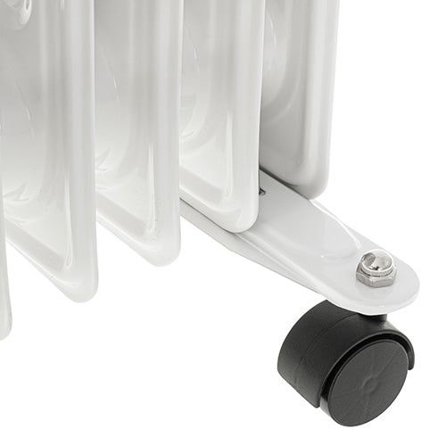 JUNG Adler AD7819 2500W Elektrischer Ölradiator mit 15 Heizrippen – Starker mobiler Heizkörper mit Thermostat, Überhitzungsschutz, 3 Heizstufen, energiesparend, tragbarer Elektroheizer für Zuhause und Büro