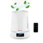 Alpina Ultraschall Luftbefeuchter 4 Liter mit Timer, Fernbedienung, Aroma Diffuser, Nachtlicht, Feuchtigkeitsregler, 3 Sprühstufen, kabelloser Komfort für Zuhause, weiß