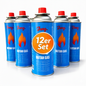 JUNG 12 stk Gaskartuschen 227g Butangas Ersatz Gasflasche Butan Campingkocher Kartusche Camping Gas Outdoor Kocher Brennstoff