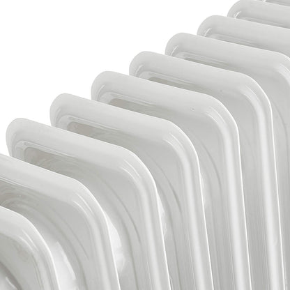 JUNG Geko G80550 Ölradiator 1500W – Mobiler Heizkörper für Räume bis 25m², energiesparend, 7 Heizlamellen, 3 Heizstufen, stufenloser Thermostat, Überhitzungsschutz und integrierte 24-Stunden-Timer-Funktion