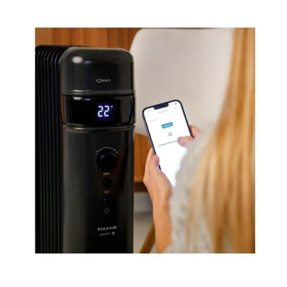 JUNG Ölradiator TAURUS AG15, 1500W Heizleistung, 7 Heizlamellen, mobile Elektroheizung mit 3 Heizstufen, Thermostat, Überhitzungsschutz, ideal für Räume bis 25m², energiesparend, geräuschlos