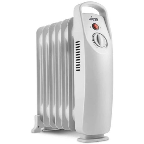 JUNG UFESA RD500 Elektrischer Ölradiator mit 500 Watt – Kompakter Konvektor-Heizkörper für kleine Räume, Mini-Heizung mit Öl-Technologie, tragbarer und sicherer Elektroheizer für Innenräume