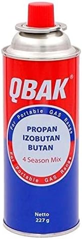 RESCH QBAK 12er Set Butangas Gaskartuschen 227g für Campingkocher, Gasbrenner, Heizstrahler – Bajonettanschluss, Butan Gasflasche für Outdoor, Gasgeräte, sichere Anwendung, hohe Brenntemperatur Gas