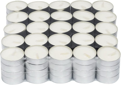 RKK Teelichter 1000er Pack, unparfümiert, weiß, 4 Stunden Brenndauer für Dekoration, Gastronomie, Hochzeit, Event, stimmungsvolle Beleuchtung, Teelicht Kerzen für Innen- und Außenbereich