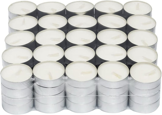 RKK Teelichter 1000er Pack, unparfümiert, weiß, 4 Stunden Brenndauer für Dekoration, Gastronomie, Hochzeit, Event, stimmungsvolle Beleuchtung, Teelicht Kerzen für Innen- und Außenbereich