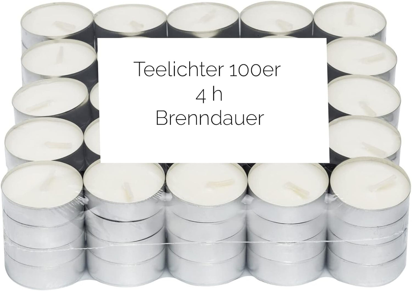 RKK Teelichter 1000er Pack, unparfümiert, weiß, 4 Stunden Brenndauer für Dekoration, Gastronomie, Hochzeit, Event, stimmungsvolle Beleuchtung, Teelicht Kerzen für Innen- und Außenbereich