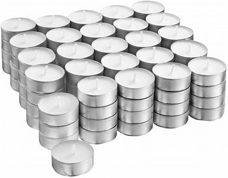 RKK Teelichter 1000er Pack, unparfümiert, weiß, 4 Stunden Brenndauer für Dekoration, Gastronomie, Hochzeit, Event, stimmungsvolle Beleuchtung, Teelicht Kerzen für Innen- und Außenbereich