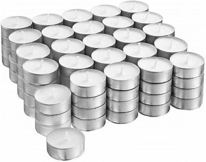 RKK Teelichter 1000er Pack, unparfümiert, weiß, 4 Stunden Brenndauer für Dekoration, Gastronomie, Hochzeit, Event, stimmungsvolle Beleuchtung, Teelicht Kerzen für Innen- und Außenbereich