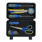 KINZO Handwerkzeug-Set 21-teilig Schwarz Werkzeugset Schraubendreher Zange Hammer Schraubenschlüssel Reparatur DIY Hausgebrauch Allzweck Tragbar